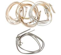 GLSTOY 4 Paires de Lacets à Talons Hauts Détachables Boucle, Brides Anti-dégagement en Blanc, Argenté, Or et Gris, Accessoires de Chaussures pour Femmes, pour Talons Hauts et Confort