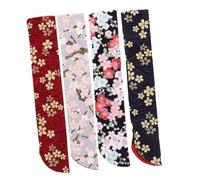 GLSTOY 4 Pièces Étui Pliant pour Éventail à Main Vintage Soie Lot Rangement Décoratifs pour Éventails Accessoires Élégants pour Fête et Voyage