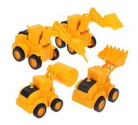 GLSTOY 4pièces Jouets De Construction pour Garçon Fille Modèles De De Simulés Pelleteuses Et Tombereaux Fun pour Tout-Petits