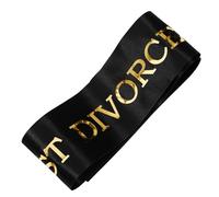 GLSTOY 5pcs Écharpes de Divorce Noires en Tissu pour Fêtes de Célibataires, Accessoires Élégants et Solide, Présent pour Femmes Divorcées