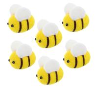 GLSTOY 6pièces Feutre De Laine Abeille Bourdon Décorations DIY Petits Accessoires Feutre pour Travaux Manuels