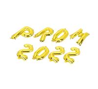 GLSTOY 8 Pièces Ballons Aluminium Dorés Chiffres et Lettres pour Décoration Fête Remise de Diplôme Kit Créatif pour Graduation Accessoires Photo Résistants et Festifs