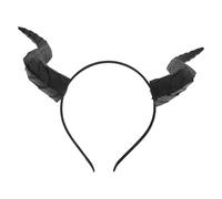 GLSTOY Bandeau Cornes Diable Gothique Détachable avec Cornes de Bouc Noires Serre-tête Élastique Confortable pour Cosplay Halloween Carnaval Fête