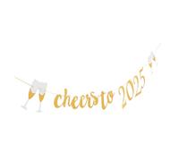GLSTOY Bannière de Fête Scintillante pour Décoration Intérieure et Extérieure Ornement Joyeux pour Réveillon Toile de Fond Photo Polyvalente pour An