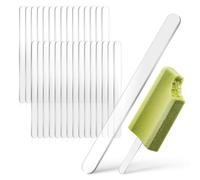 GLSTOY Bâtonnets Lot de 30 Pièces 30 de Glace et en Acrylique Transparent, Lisse, Réutilisables Adaptés pour Congélateur, pour Bricolage et Desserts