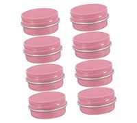 GLSTOY Boîtes Rondes en Aluminium 10Ml pour Cosmétiques 8Pcs Étui Anti-Fuite Mini Contenant Métallique Voyage Artisanat