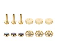 GLSTOY Boucles de Boutons pour Pistons de Trompette en Métal Doré, Petit Modèle, Accessoires pour Instruments de Musique, Couverture de Piston Portable pour Trompette, Outil de