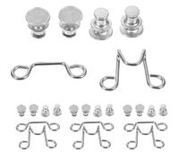 GLSTOY Boutons de Réglage de Taille pour Jeans 27 Mm Argenté - Lot 4 Pièces, Boucles Amovibles sans Clous pour Pantalons Ajustables, Accessoires Pratiques pour Couture Taille Femme