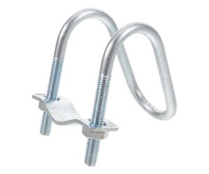 GLSTOY Bride Transversale en U Galvanisée pour Coffre de Toit Voiture, Clips de Fixation Robustes en Fer Galvanisé, Adaptés Tubes Carrés 2,5cm et Ronds 3cm, pour Voyages en Famille