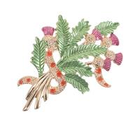 GLSTOY Broche Chardon Écossais Vintage en Alliage, Épingle à Châle de Fleur pour Robe, Bijou Artisanal Féminin, Accessoire Écossais Rétro, Présent Symbole de Fleur pour Femmes