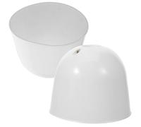GLSTOY Cache Inférieur de Ventilateur de Plafond Blanc en Plastique 2pcs, Petit Déformation, pour Salons et Cafés Réutilisable