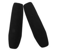 GLSTOY Cache-microphone en Éponge Haute Densité Noir 2pcs, Protection Anti-vent Légère et Facile à Installer pour Microphones à Condensateur Vidéo Lors D’interviews en Extérieur