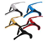 GLSTOY Capo de Guitare Métallique 5 Pièces pour Violon et Guitare Folk Libération Rapide et Protection de L'instrument Polyvalents pour Joueurs Débutants et Expérimentés