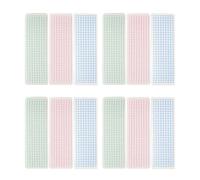 GLSTOY Cartes de Rangement Washi Tape 45 Planches Plastiques Robustes 5X15 CM Coins Arrondis pour Bureau et Fournitures Scolaires Assortiment Vert Bleu Rose