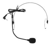 GLSTOY Casque Micro Filaire 3,5l Noir à Montage Tête, Omnidirectionnel | Métal et Caoutchouc, Prise Courbe, Mains Occupées, pour Enseignants, Guides, Voix Claire
