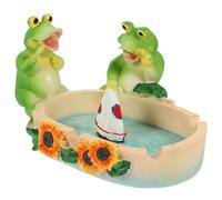 GLSTOY Cendrier de Grenouille en Résine, Décoration de Bureau Créative et Originale, Conteneur à Cendres pour Bar ou Maison, Accessoire Unique et Stylé