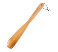 GLSTOY Chausse-pied en Bois de Hêtre 32 Cm, Extracteur de Chaussures Léger et Ergonomique, Lève-chaussures Portable pour Maison, Bureau et Voyage, Corne de Chaussure Pratique