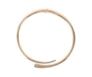 GLSTOY Collier Ras du Cou Femme Ouvert à Charnière en Métal Kc Doré, Collier Géométrique Punk Minimaliste Ressort Réglable, Bijou pour Tenue Décontractée et Soirée
