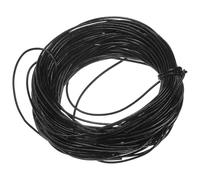 GLSTOY Cordon en Cuir de Vachette Noir 1mm pour Bijoux DIY, Accessoires Faits Main, Corde Sécurisée Finition, pour Collier et Bracelet