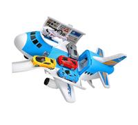 GLSTOY Ensemble de Jouets Avion Cargo et Voitures de Course Miniatures pour Garçon et Filles, Avion de Transport et Rangement à Monter Soi-même, D’éveil Éducatif pour Motricité, Jeu