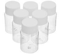 GLSTOY Flacons Plastiques Transparents Capacité 30ml Lot de 6 avec Bouchons Rangement Portable pour Remède, pour Voyage ou Bureau