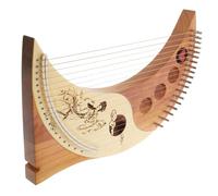 GLSTOY Harpe-lyre 19 Cordes en Bois Massif Clé D'accordage, Instrument de Musique à Cordes Métalliques, Style Ancien, Couleur Assortie, pour Orchestre et Concerts Couleur Aléatoire