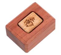 GLSTOY Indicateur de Vent Mahjong Chinois en Bois Massif Rouge, Accessoire Jeu de Mahjong Américain, Design Traditionnel Inscription Aléatoire, pour Joueurs Professionnels et Amateurs,