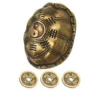 GLSTOY Jeu de Divination Chinoise en Alliage de Zinc, Figurine Décorative Carapace de Tortue Compacte, Accessoire Divinatoire Traditionnel pour Jeux de Voyance et Décoration Feng Shui,