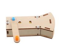 GLSTOY Lampe Torche Solaire à Manivelle en Bois DIY, Lampe de Poche Éducative Compacte pour Camping, Expériences Scientifiques et Situations d'urgence pour Garçon et Filles et Adultes