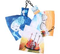 GLSTOY Lingettes Nettoyantes pour Écrans et Lunettes 3 Pièces Double Face Lavables Mousqueton Portable pour Usage Quotidien