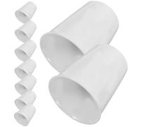 GLSTOY Lot de 10 Mugs Céramique Créatifs Forme Gobelet Papier 180ml Blanc Haute Durabilité Résistance la Déformation pour Bureau et Thé