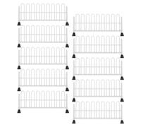 GLSTOY Lot de 10 Panneaux de Signalisation Simulés en Résine Blanche, Mini Barrières de Circulation Réalistes pour Décorations Maison de Poupée et Jeux de Rôle, Accessoires