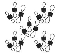 GLSTOY Lot de 15 Sangles Élastiques Tactiques en Nylon Noir pour Camping et Randonnée, Organisateur de Sangles Polyvalent Confort Ergonomique pour Fixation Sécurisée