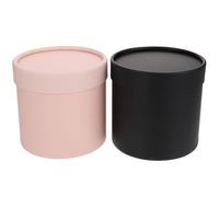 GLSTOY Lot de 2 Boîtes à Fleurs en Papier Noir et Rose, Texture Agréable, Ne Se Décolore Pas, pour Décoration Mariage et Saint-valentin