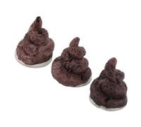 GLSTOY Lot de 3 Mini Fausses Crottes en Résine Réalistes, Décorations Amusantes pour Fête du Caca, Modèles Miniatures pour Maison de Poupée, Figurines sans Entretien, Accessoires