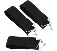 GLSTOY Lot de 3 Sangles de Fixation Élastiques en Nylon Noir pour Chaise Longue et Chaise Pliante, Renfort Robuste avec Crochets, pour Réparation et Maintien Extérieur