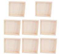 GLSTOY Lot de 8 Plateaux en Bois 12,3x12,3 Cm pour Tri de Puzzles 3D à 9 Cubes, Plateau de Rangement Montessori, Accessoire Portable pour Organisation Puzzles et Loisirs Créatifs