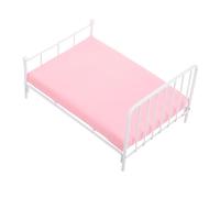 GLSTOY Miniature Échelle Queen Mobilier de Chambre à Coucher pour Maison de Poupées Accessoire de Décoration Blanche