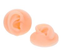GLSTOY Modèle D'oreille Humaine Artificielle en Silicone Jaune pour Présentation de Boucles D'oreilles, Support Polyvalent et Décoratif pour Bijoux
