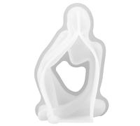 GLSTOY Moule en Silicone Blanc pour Bougie Parfumée 2d Humaine, Surface Lisse, Facile à Stocker, pour DIY et Fabrication Artisanale