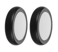 GLSTOY Paire de Roues Amovibles pour Poussette Bébé en Caoutchouc Noir, Roue Pivotante Maniabilité Souple pour Balades Quotidiennes en Ville