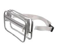 GLSTOY Paquet Banane Transparent et Compartiments Multiples en PVC Ceinture Réglable pour Rangement Organisé Pochette Pratique Unisexe Lors de Sorties à Vélo ou Usage Quotidien