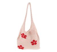 GLSTOY Paquet Cabas en Filet Blanc à Anses Longues Paquet de Plage Léger et Aéré à Provisions en Filet Réutilisable pour Courses et Sorties D’été Pochette Pratique et Solide Capacité