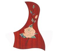 GLSTOY Plaque Pickguard en Bois Massif pour Guitare Folk, Protection Autocollante les Rayures, pour Guitaristes Adultes, Installation sans Outil