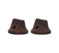 GLSTOY Ponts D'erhu en Ébène Noir Solide 2 Pièces, Accessoire pour Instrument de Musique Erhu Chinois, Pièce de Rechange Résistante pour Usage Prolongé, Compatible Instruments à Cordes