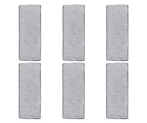 GLSTOY Recharge de Balai à Franges 6pcs en Fibre Réutilisable, Facile à Installer et Amovible, Lingettes pour Balai Serpillière pour Nettoyer Sols Secs et Humides