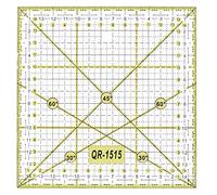 GLSTOY Règle Quadrillée pour Couture Patchwork 15X15 CM Outil en Plastique Résistant Quadrillage Noir et Vert Utilisable pour Quilting et Création Textile