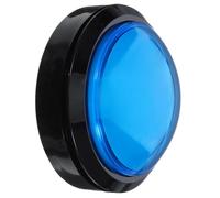 GLSTOY Répondeur Électronique Jeu Buzzer avec Gros Bouton Bleu, 1 Pièce, LED Lumineuse Intégrée, sans Pile, Éducatif pour Compétition et Quiz Amusant Couleur Aléatoire