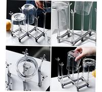 GLSTOY Support de Tasse pour Cuisine Égouttoir Drainant Verre Organisateur de Rangement Pratique pour Verre à Boire Adapté Maison et Restaurant Gris