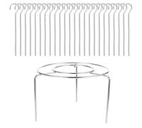 GLSTOY Support pour Brochettes Verticales en Acier Inoxydable pour Friteuse à Air, Répartition Uniforme Chaleur, Facile à Nettoyer, pour Légumes et Poulet Lors de Réunions Familiales